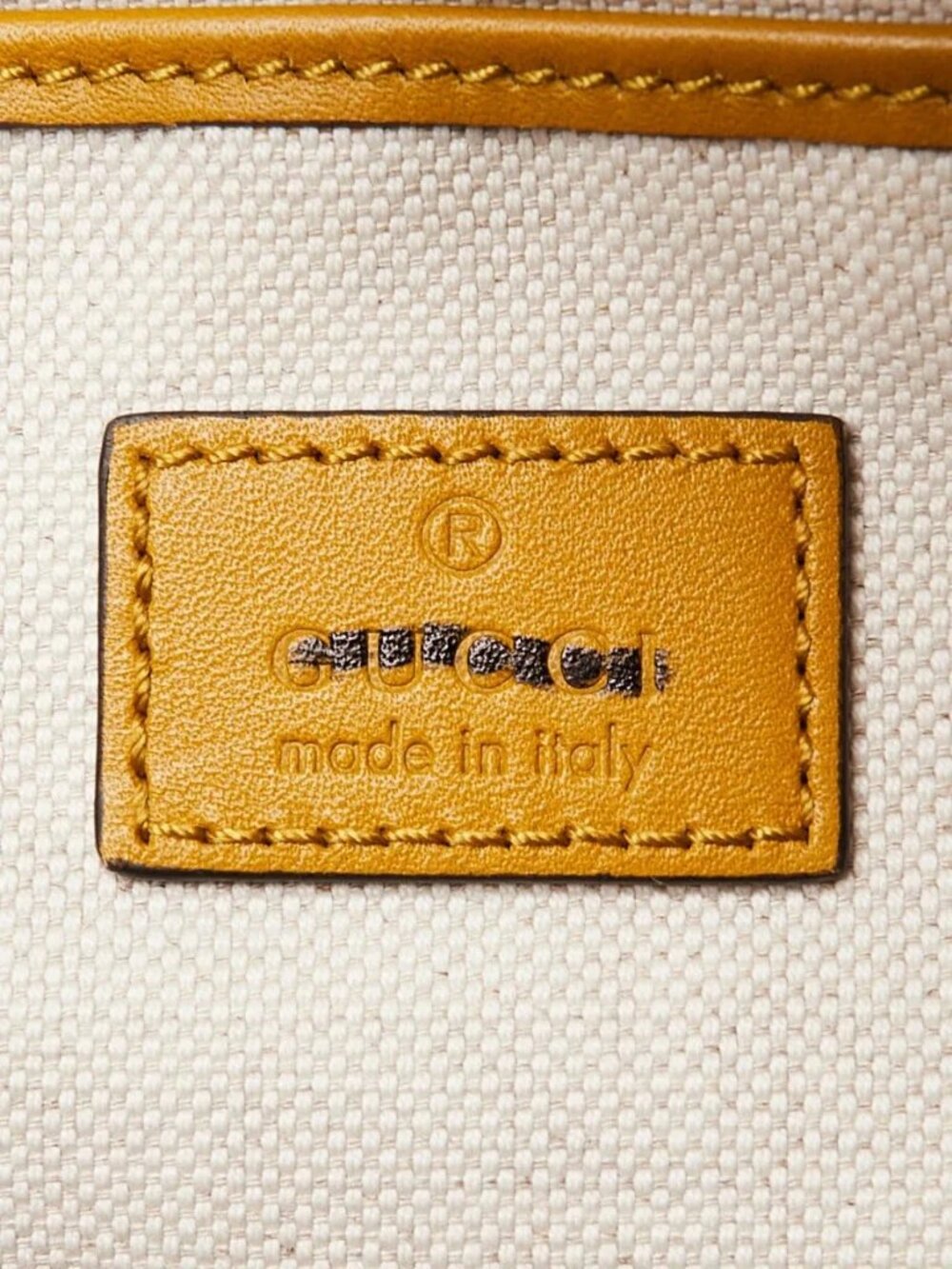 Gucci Yellow Micro Guccissima Embossed Suede Half Moon Horsebit Shoulder Bag - Picture 9 of 11